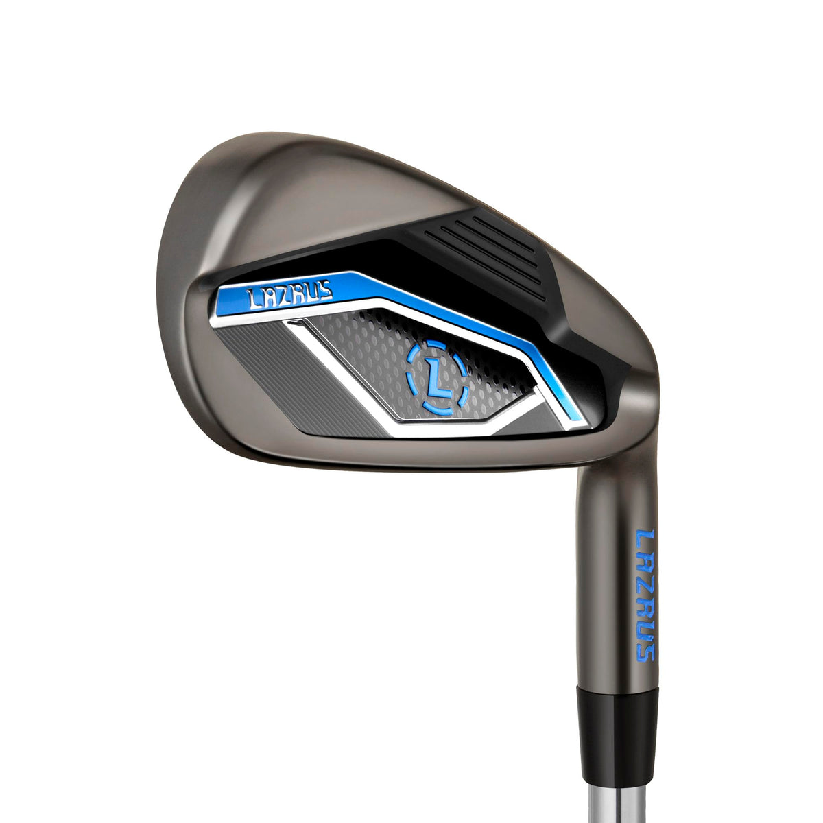 LAZRUS LAZ2 5 iron face close-up with dark finish for precise contact at the range