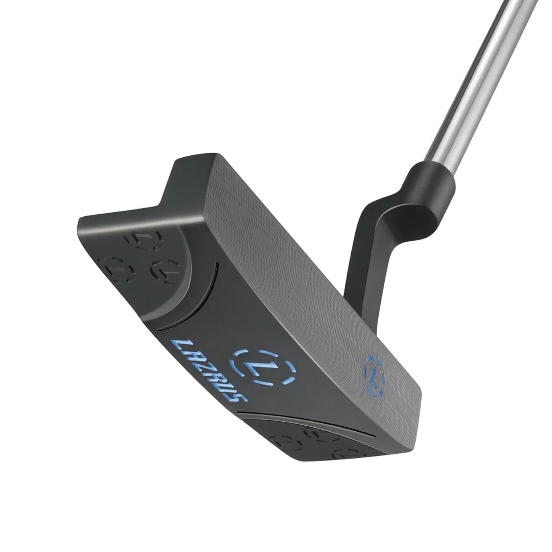 LAZRUS Premium Golf Putter Black front view for precise alignment and ball control