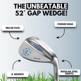 LAZRUS Golf wedge in bag ready for versatile greenside and fairway shots
