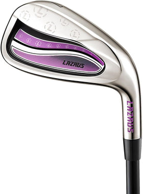 LAZRUS Golf women's irons deep grooves for spin and consistency on contact.