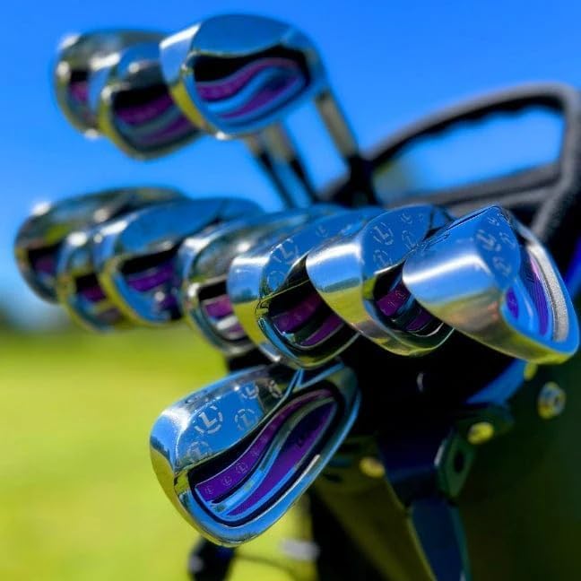 LAZRUS Golf women's irons groove detail to enhance shot accuracy and control.