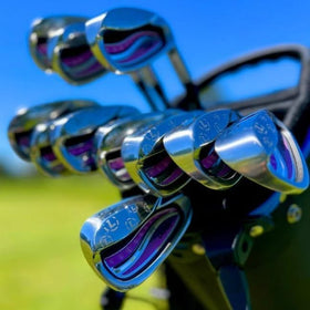 LAZRUS Golf women's irons groove detail to enhance shot accuracy and control.
