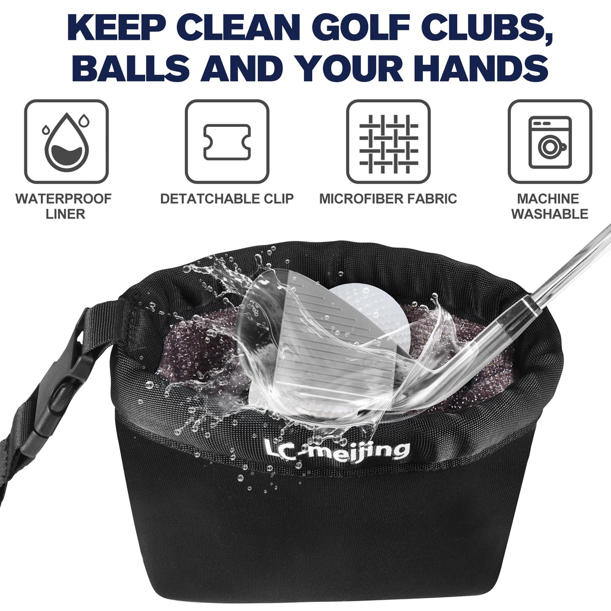Detachable clip for LC-meijing cleaning bag enables quick on-bag cleaning