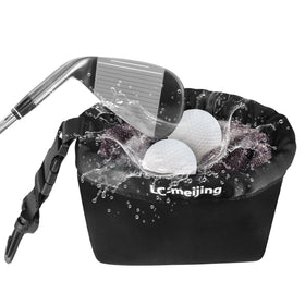 LC-meijing golf club cleaning bag with waterproof liner cleans clubs safely on the course