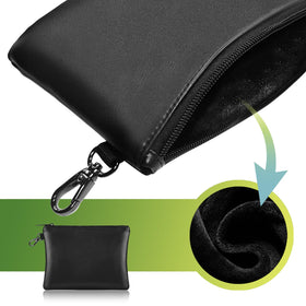 Lcjtop Golf Tee Pouch interior organization with space for tees, markers, keys and phone.