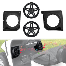 LDETXY 6.5-inch speaker pod bracket on EZ-GO TXT front panel improves sound focus for drivers