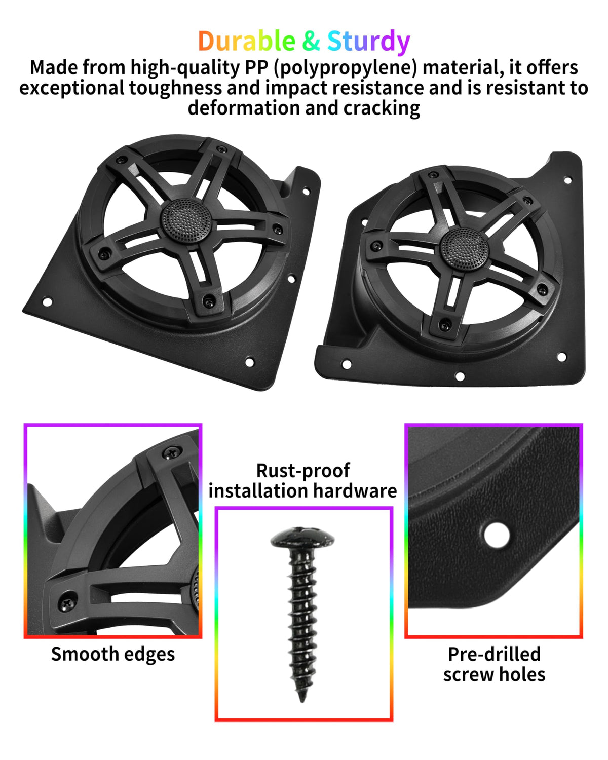 LDETXY 6.5-inch pod brackets fit EZ-GO TXT 1994+ models