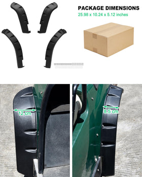 LDETXY Fender Flares wide protection covering the wheel area from debris.