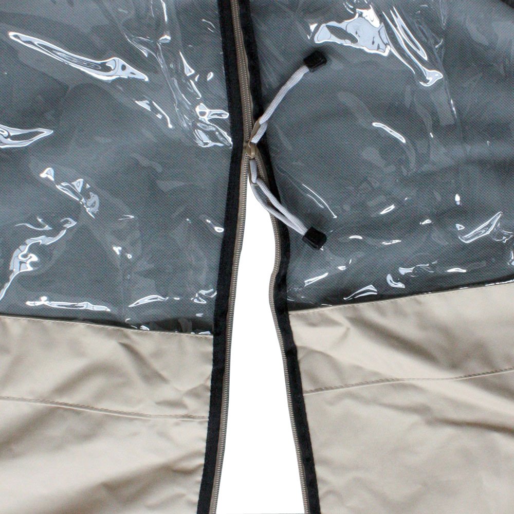 Leader Accessories Deluxe 2-Person Golf Cart Cover, side view, keeps weather out while you drive.