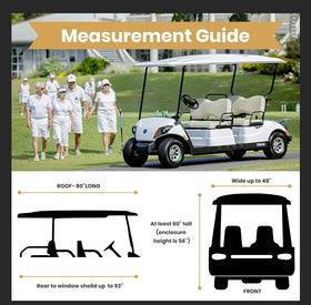 Leader Accessories deluxe golf cart enclosure side view with heavy-duty walls for weather protection.