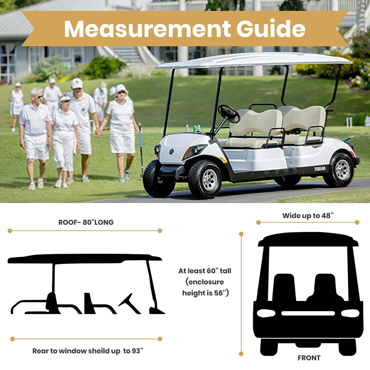 Leader Accessories cover side view with clear PVC windows for improved visibility.