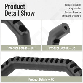 Leaflex top-handle mounts to 1-inch tubing for sturdy builds.