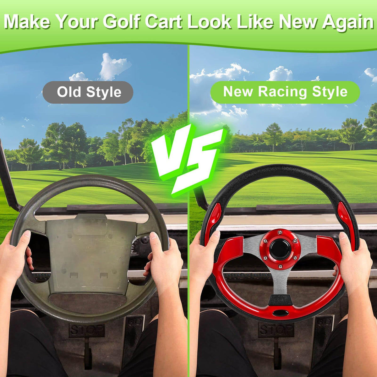 LEAPGOMAX steering wheel side grip angle demonstrates ergonomic comfort