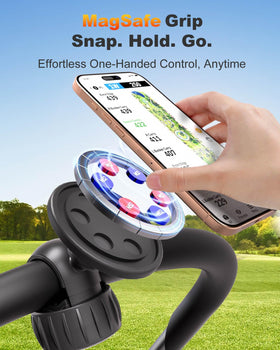 LEAPGOMAX 23 neodymium magnets securing the phone on rough terrain