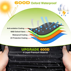 LEAPGOMAX 600D Oxford fabric closeup highlights durable material and reinforced seams