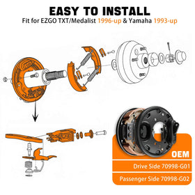 LEAPGOMAX brake shoes 70794-G01 provide proven braking components with retainers