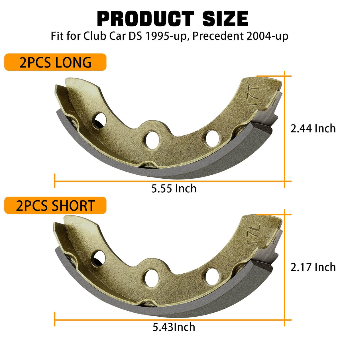 LEAPGOMAX brake shoes kit contents for two drums