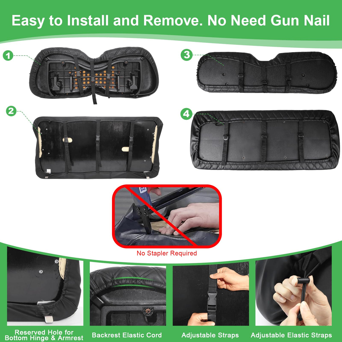 LEAPGOMAX breathable foam padding enhances comfort during long rounds.