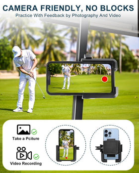 LEAPGOMAX camera-friendly design with 360-degree rotation for easy swings and GPS use.
