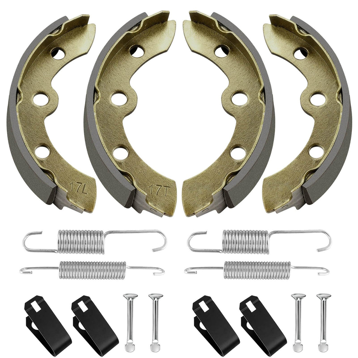 LEAPGOMAX Club Car brake shoes kit front view with improved braking reliability