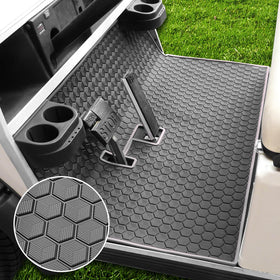 LEAPGOMAX Club Car DS full-coverage gray trim floor mat protects interior from dirt
