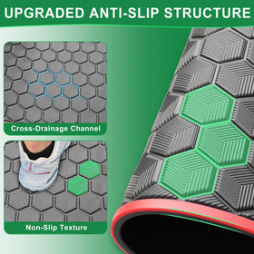 LEAPGOMAX DS floor mat with red trim adds stylish durability.