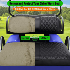LEAPGOMAX Club Car DS front bench seat cover shields wear and refreshes interior.