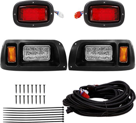 LEAPGOMAX Club Car DS left headlight providing bright night visibility for safer rides.