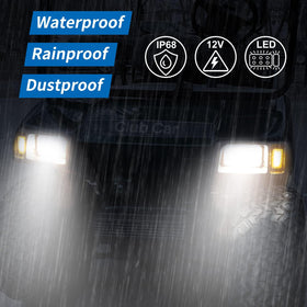 LEAPGOMAX Club Car DS right headlight delivering clear night illumination for safer driving.