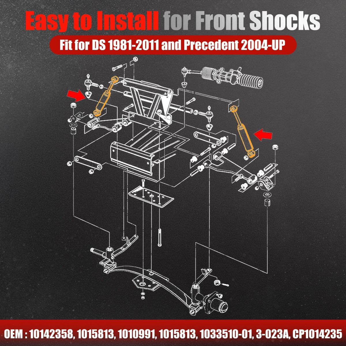 LEAPGOMAX DS Precedent shocks compatibility for OEM replacement reliability