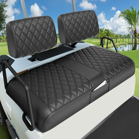 LEAPGOMAX Club Car DS seat cover set with diamond stripe protects against wear.