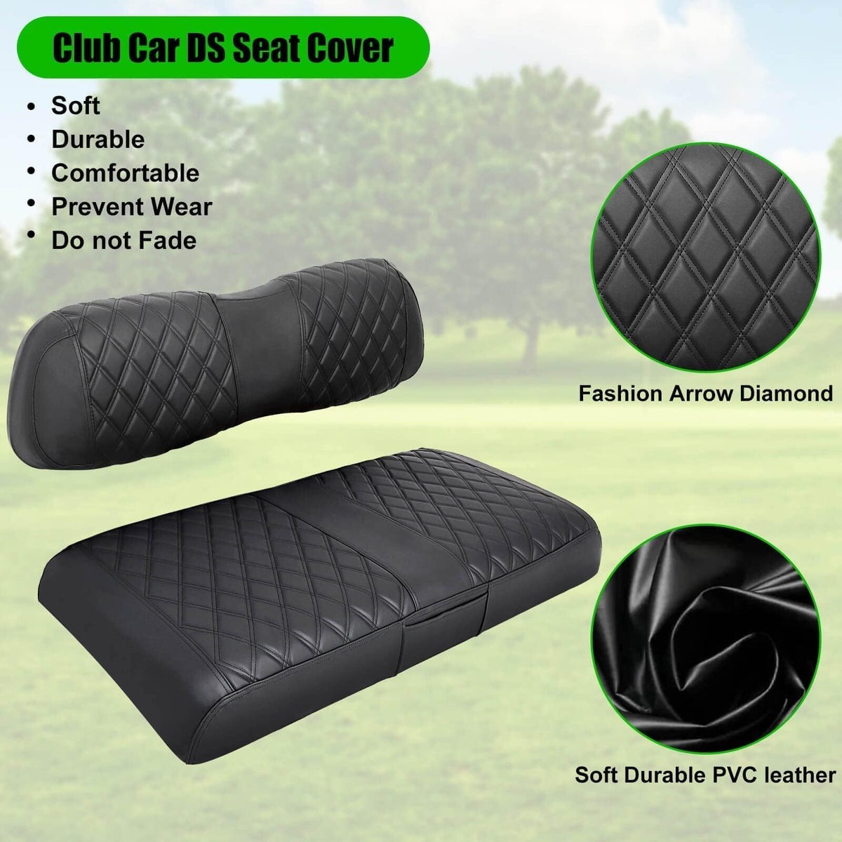Soft sponge interior by LEAPGOMAX DS seat covers boosts ride comfort.