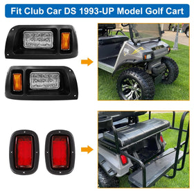 LEAPGOMAX Club Car DS left taillight enhancing rear visibility on dark roads.