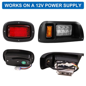 LEAPGOMAX Club Car DS right taillight enhancing rear visibility on dark roads.