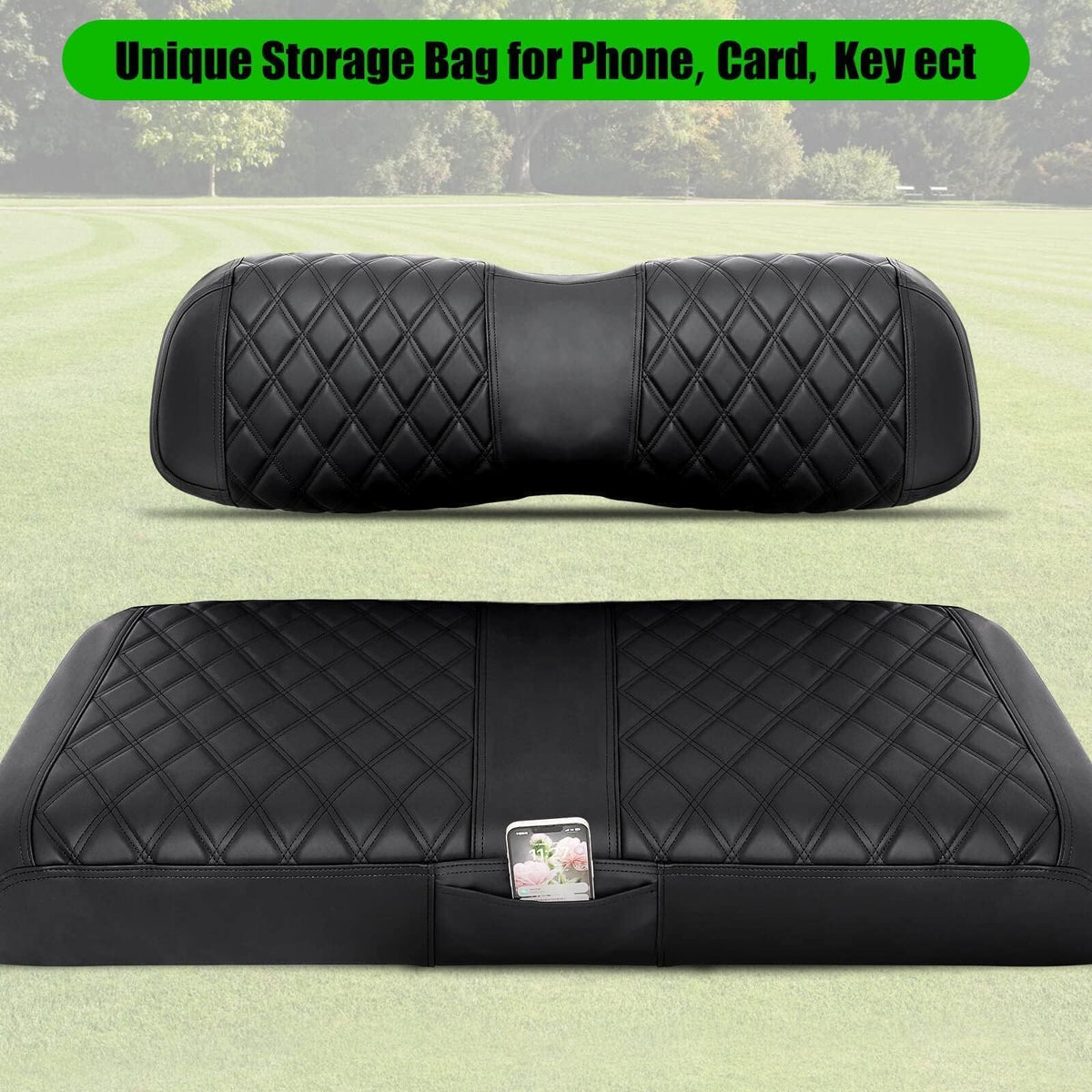 Water-repellent PVC leather on LEAPGOMAX DS seat covers resists spills.
