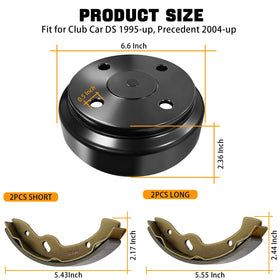 LEAPGOMAX hub assembly for Club Car aligns drums precisely