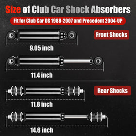 LEAPGOMAX shocks installed on a golf cart provide a smoother ride