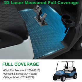 LEAPGOMAX Club Car Precedent full-coverage floor mat fitting precisely