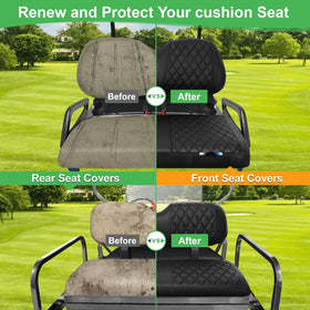LEAPGOMAX diamond stitch detail adds style and durability to seat covers.