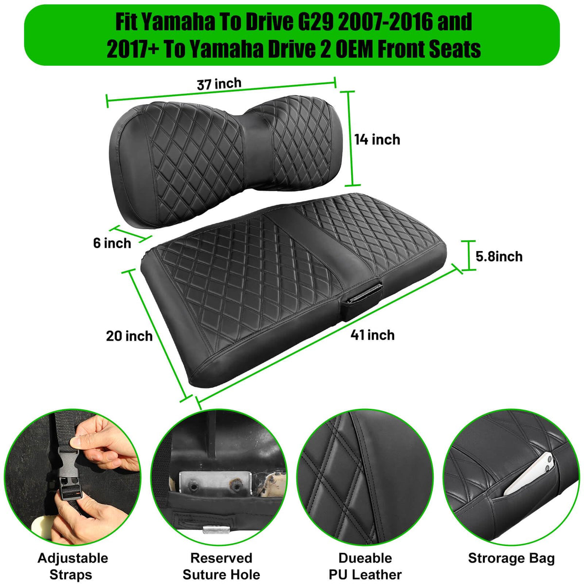 LEAPGOMAX diamond stripe detail enhances cart interior
