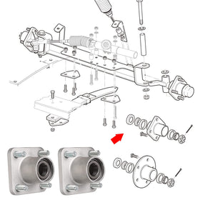 LEAPGOMAX dual-pack hub assembly for gas and electric EZGO TXT.