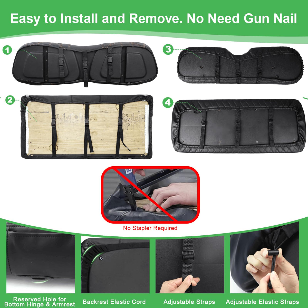 LEAPGOMAX easy-install straps secure seats without tools
