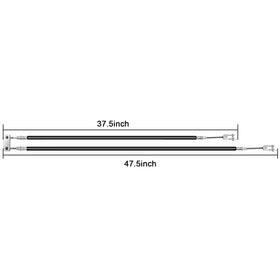 LEAPGOMAX EZGO brake cable assembly closeup showing steel core