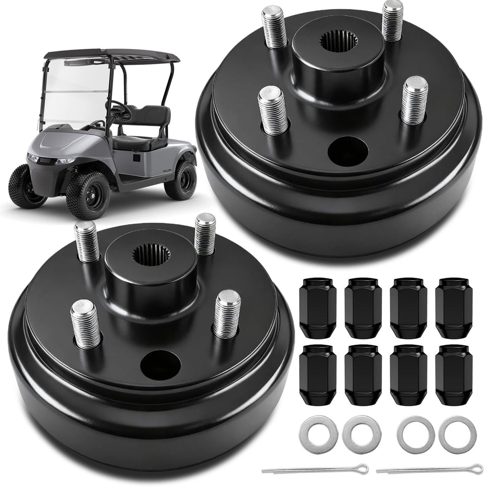 LEAPGOMAX EZGO brake drum with 1 inch hole for precise fit and braking.