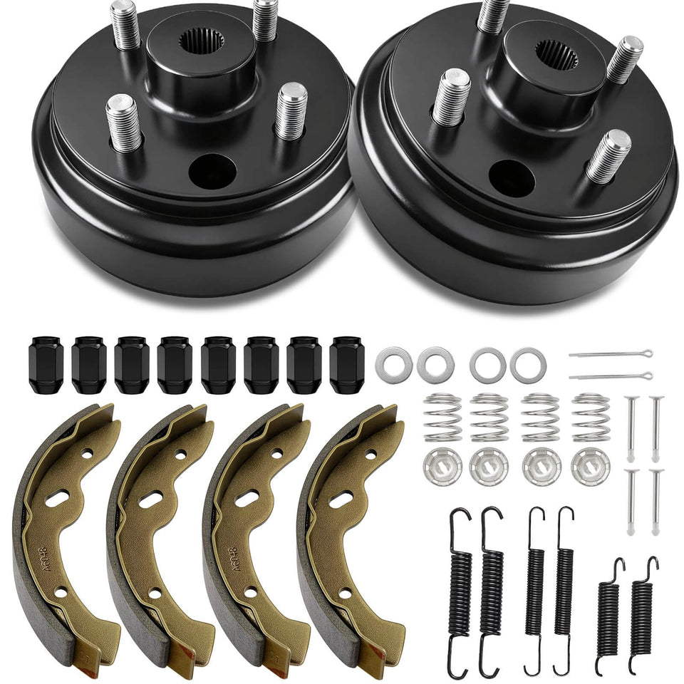 LEAPGOMAX EZGO brake drum kit front view for electric TXT with reliable braking