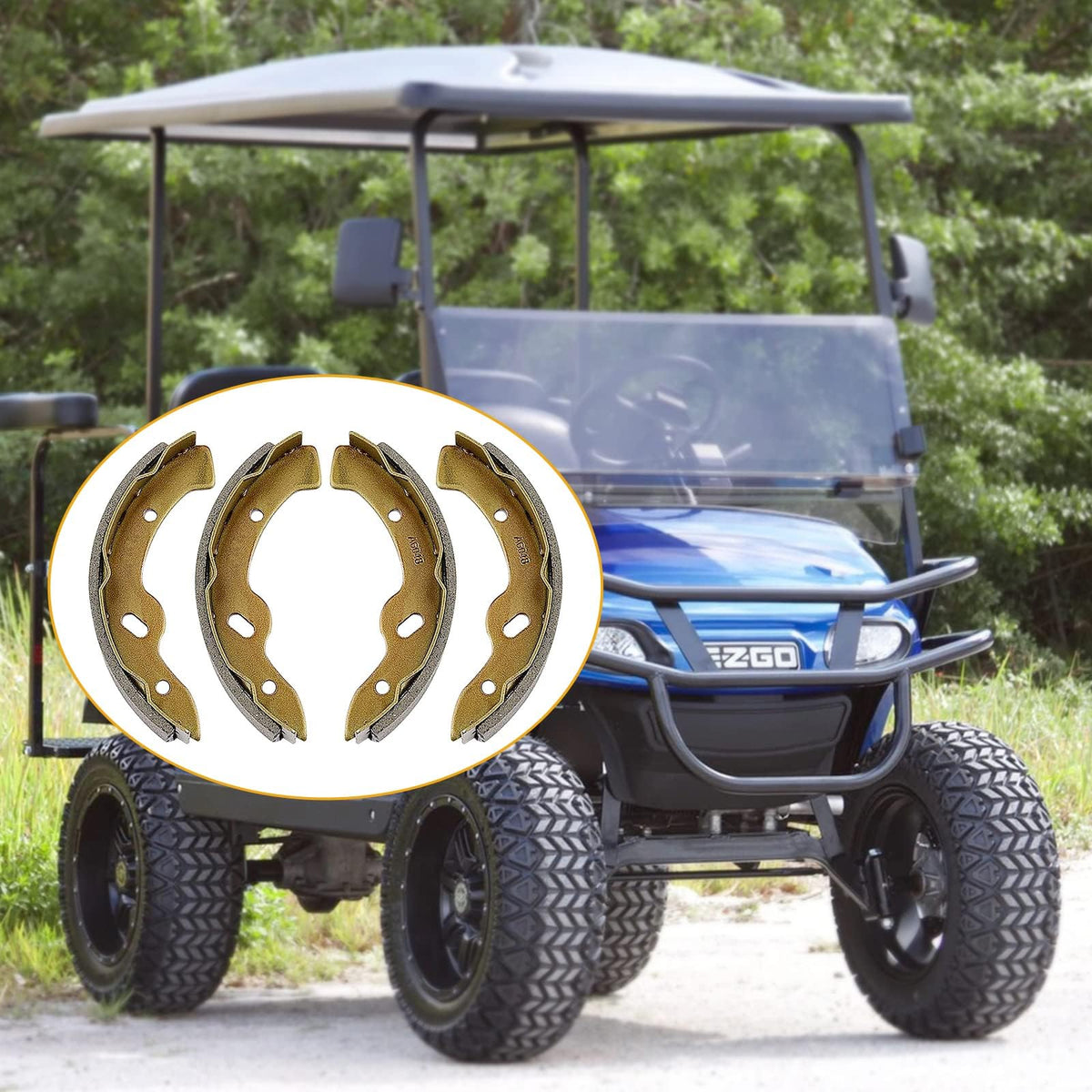 LEAPGOMAX EZGO brake shoes hardware included for quick installation