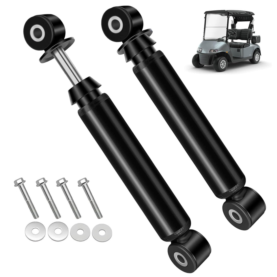 LEAPGOMAX EZGO RXV rear shock set provides smoother ride on rough terrain.