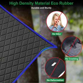 Full-coverage LEAPGOMAX mat protects the carpet from sand and mud splashes.