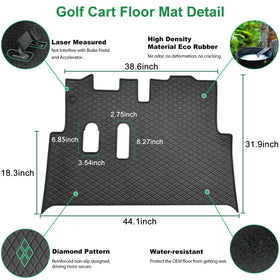 LEAPGOMAX EZGO RXV floor mat easy clean after dirty rides