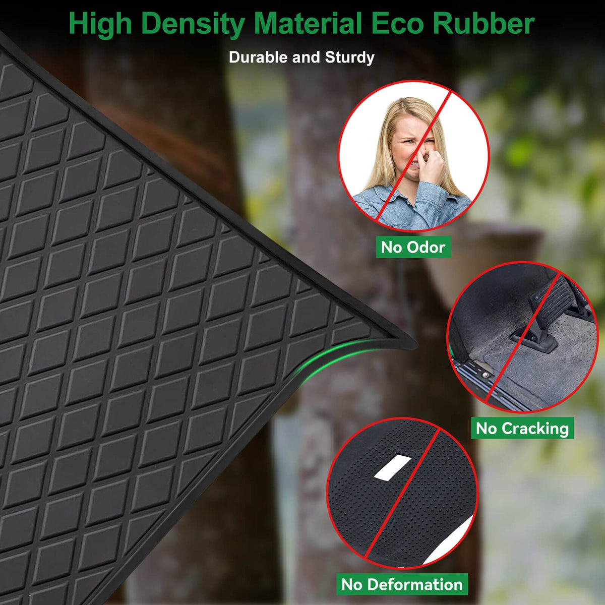 LEAPGOMAX EZGO RXV floor mat includes secure clips for stability